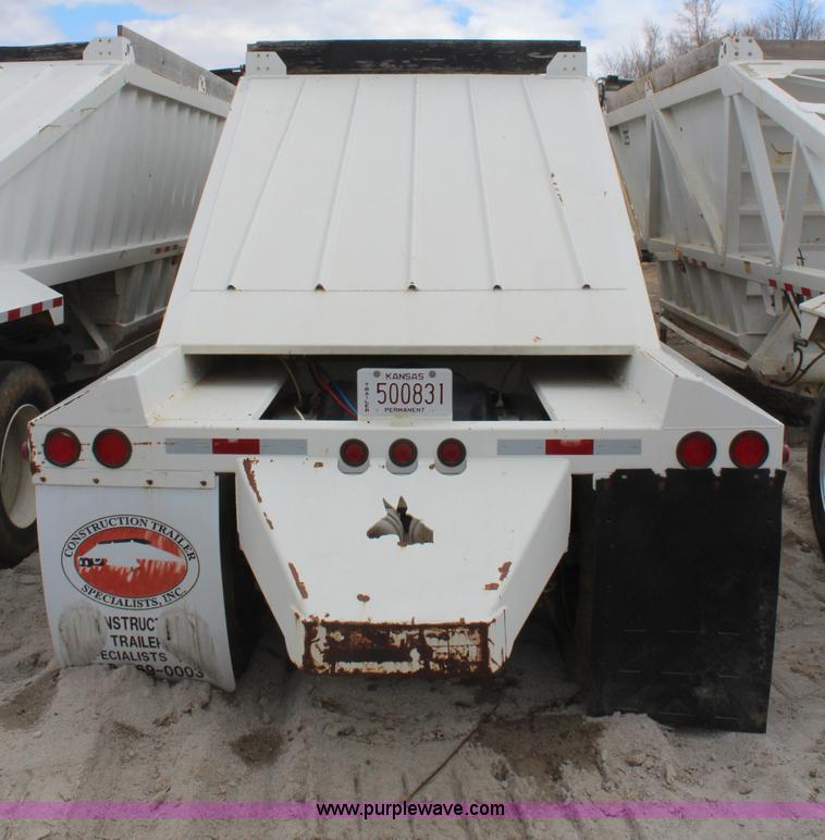 image for item H6156 2007 Construction Trailer Specialist, Inc. BDT-40 belly dump trailer