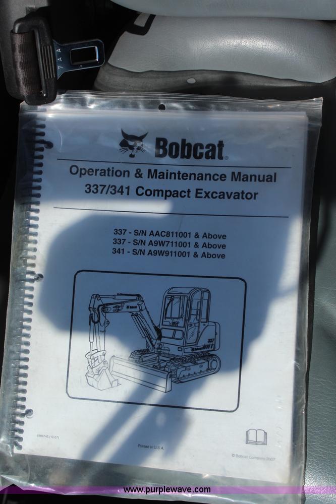 image for item H6169 2008 Bobcat 337G compact excavator