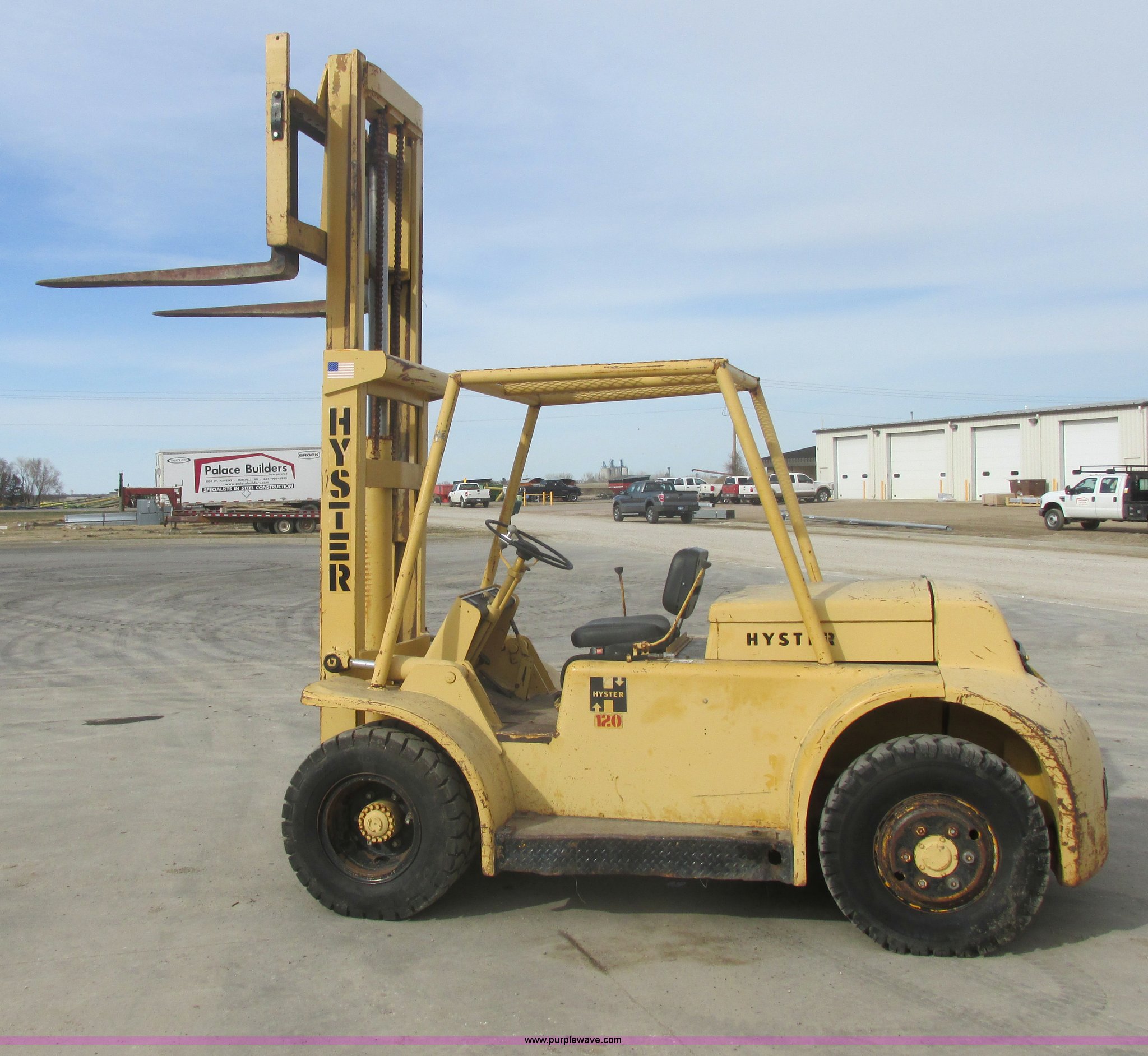 Hyster 120 rough terrain forklift in Mitchell, SD Item E5446 sold