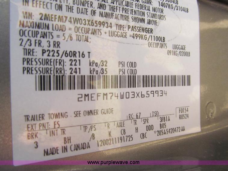 image for item I7113 2003 Mercury Grand Marquis GS