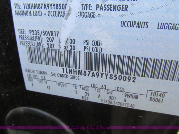 image for item I7120 2000 Lincoln LS