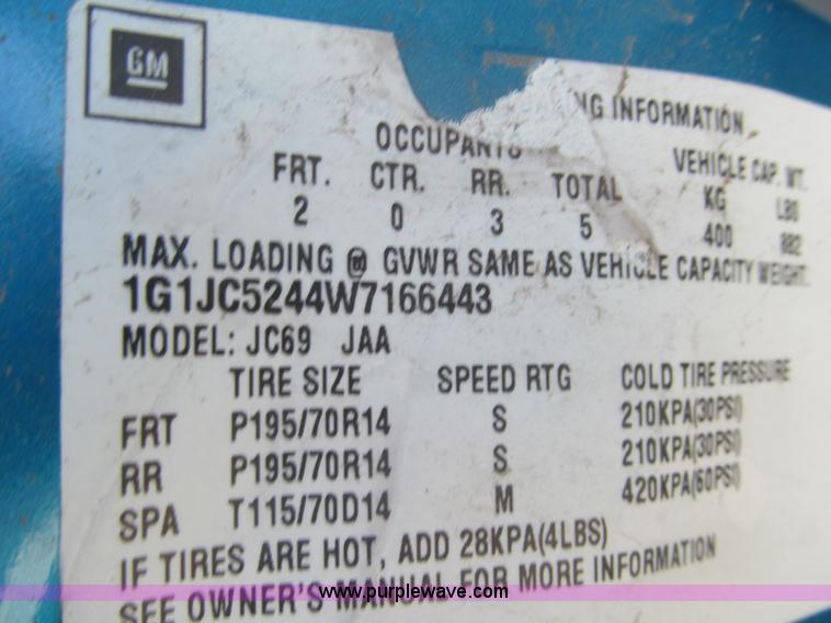 image for item I7121 1998 Chevrolet Cavalier