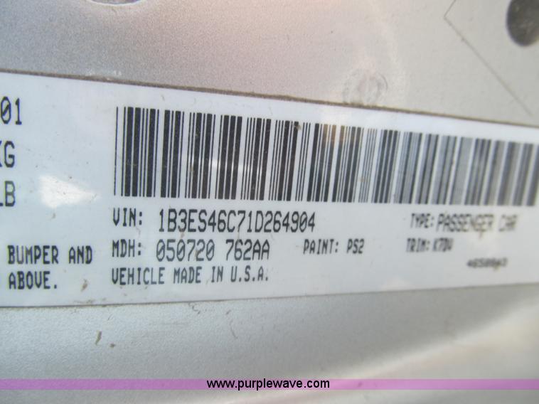 image for item I7122 2001 Dodge Neon