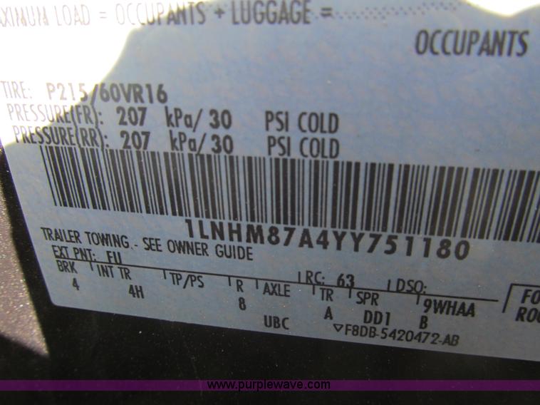 image for item I7125 2000 Lincoln LS