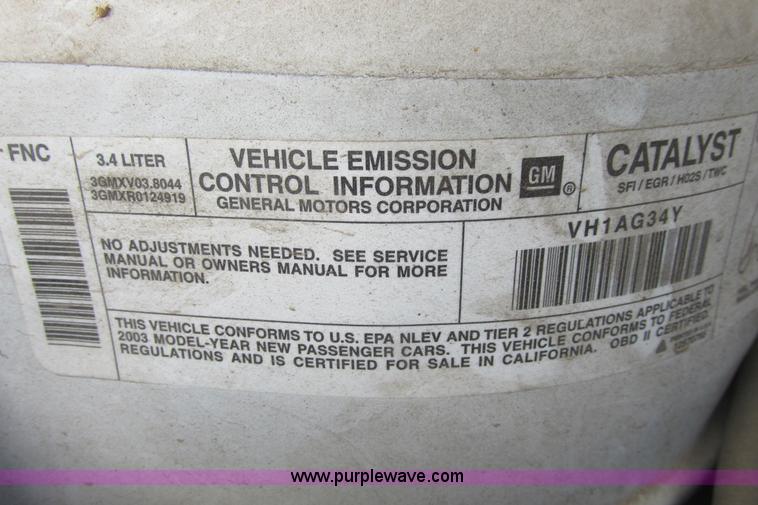 image for item I9701 2003 Pontiac Grand AM GT1