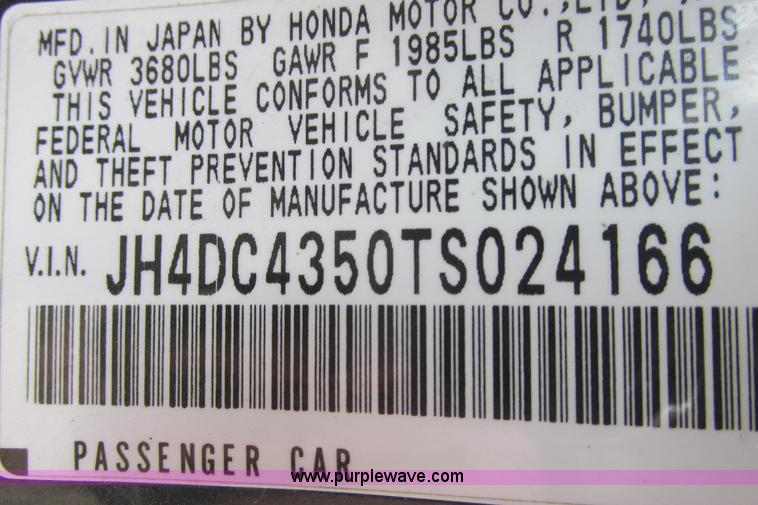 image for item I9708 1996 Acura Integra LS