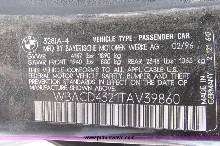 image for item I9711 1996 BMW 328i