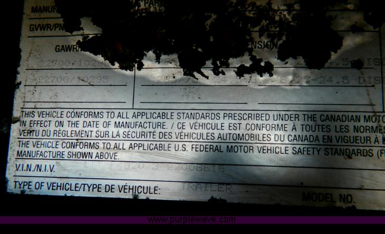 image for item AD9850 2002 Transcraft Eagle Super Beam flatbed trailer