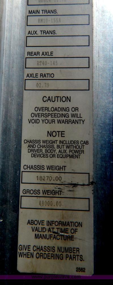 image for item H3459 1999 Kenworth W900 semi truck