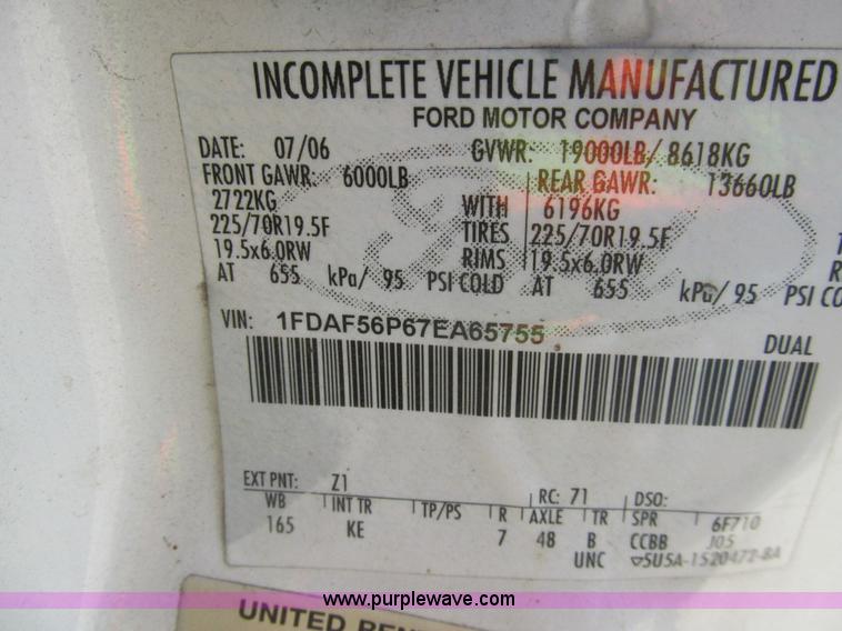 image for item I7048 2007 Ford F550 Super Duty XL service truck