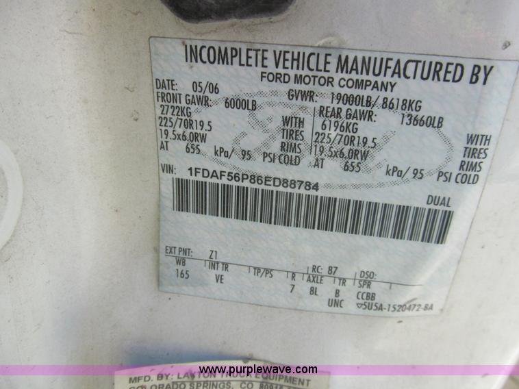 image for item I7049 2006 Ford F550 Super Duty XL service truck