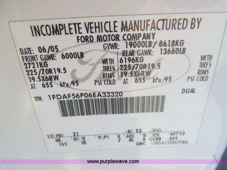 image for item I7051 2006 Ford F550 Super Duty XL service truck