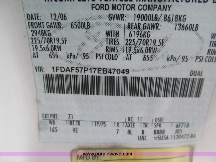 image for item I7061 2007 Ford F550 Super Duty XL service truck