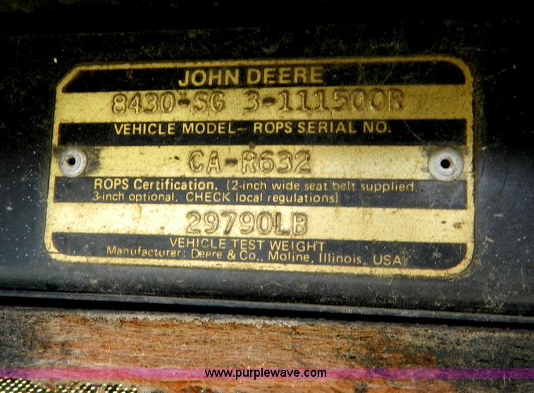 image for item AD9846 John Deere tractor cab