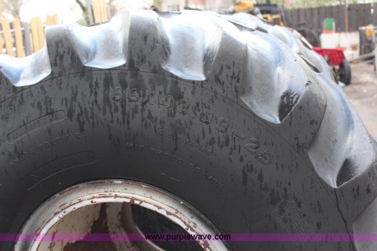 image for item AM9483 (2) 66x43.00-25 floatation tires and wheels