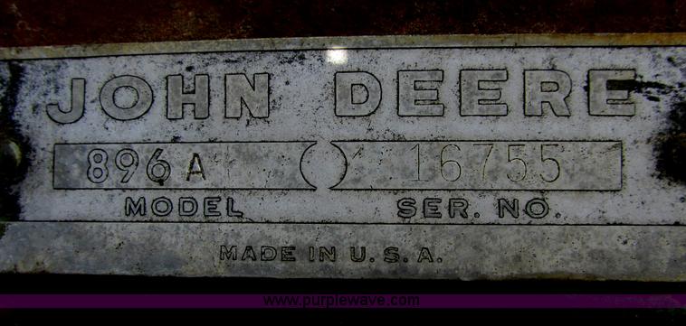 image for item AZ9701 John Deere 896A hay rake
