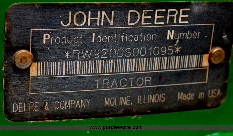 image for item C3865 1997 John Deere 9200 4WD tractor