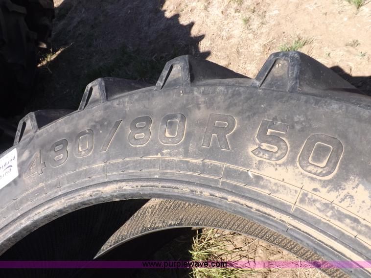 image for item H1909 (2) Titan Radial R-1W 480/80R50 tires