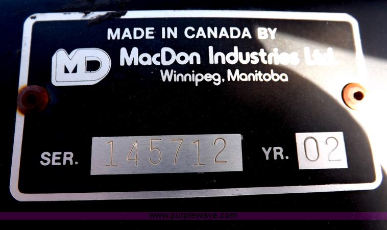 image for item H1939 2002 Mac Don 9352 Turbo swather