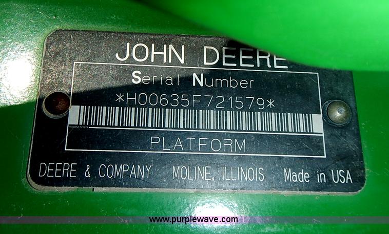image for item I3679 2006 John Deere 635F Hydraflex platform head