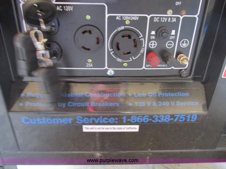image for item AN9073 Pacific Equipment 7500 diesel generator