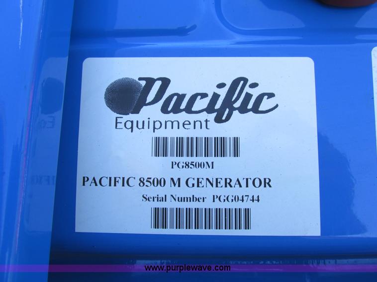 image for item AN9074 Pacific Equipment 8500M Industrial generator