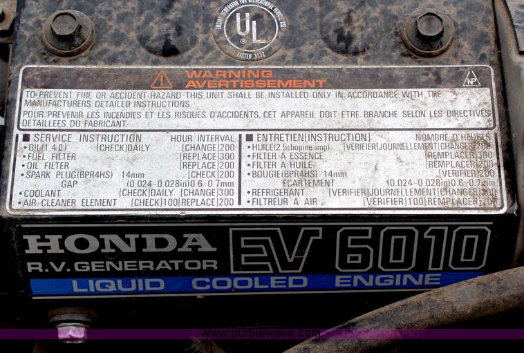 image for item AZ9829 Honda EV6010 RV generator