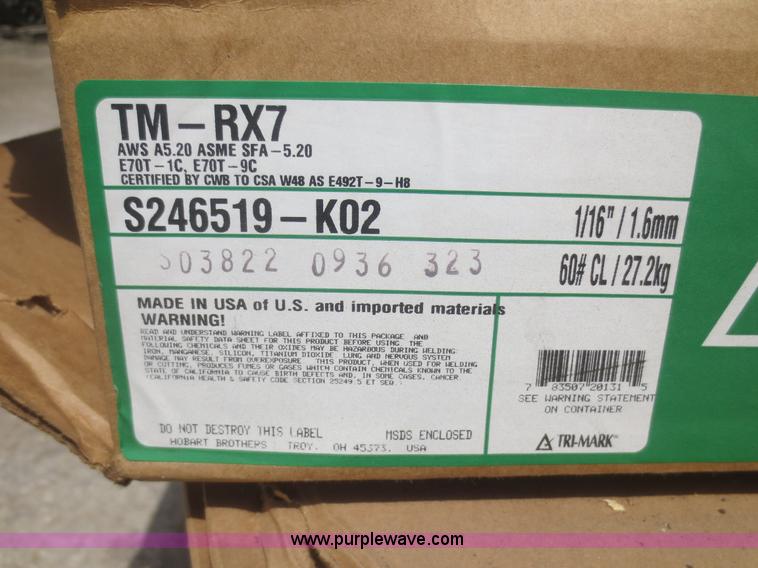 image for item F6932 (22) rolls of MIG welding wire