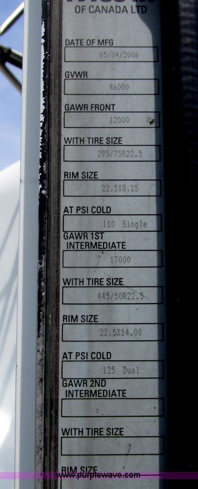 image for item F7375 2007 Kenworth T800 semi truck