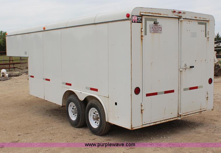image for item H2677 2001 WW enclosed gooseneck trailer