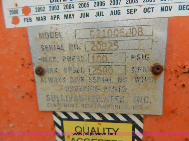 image for item H3399 Sullivan D210Q portable air compressor