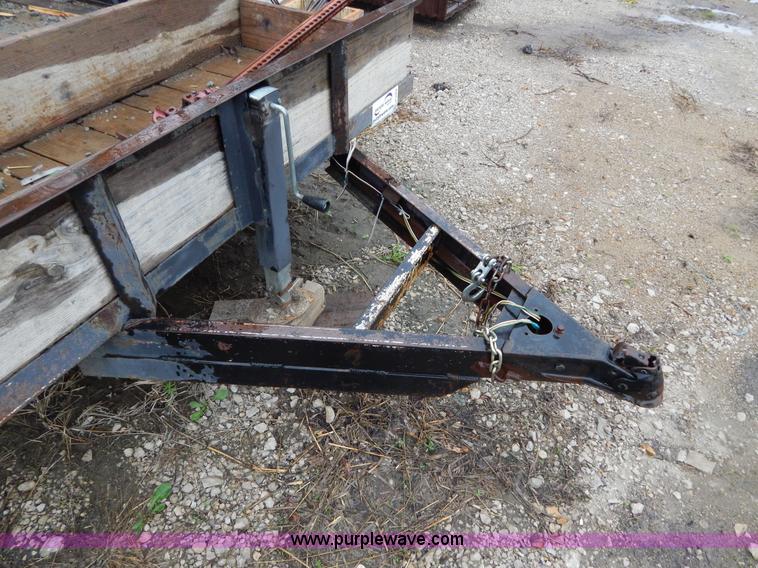 image for item H3452 1992 Custom 14' flatbed trailer