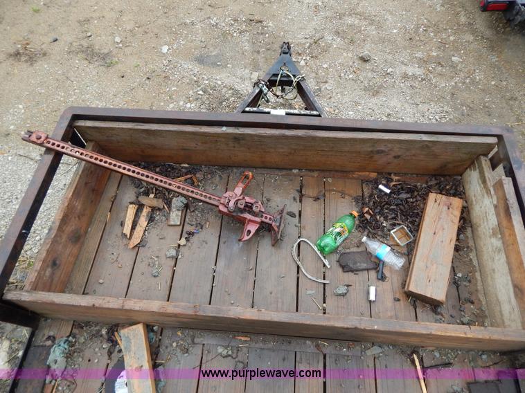 image for item H3452 1992 Custom 14' flatbed trailer