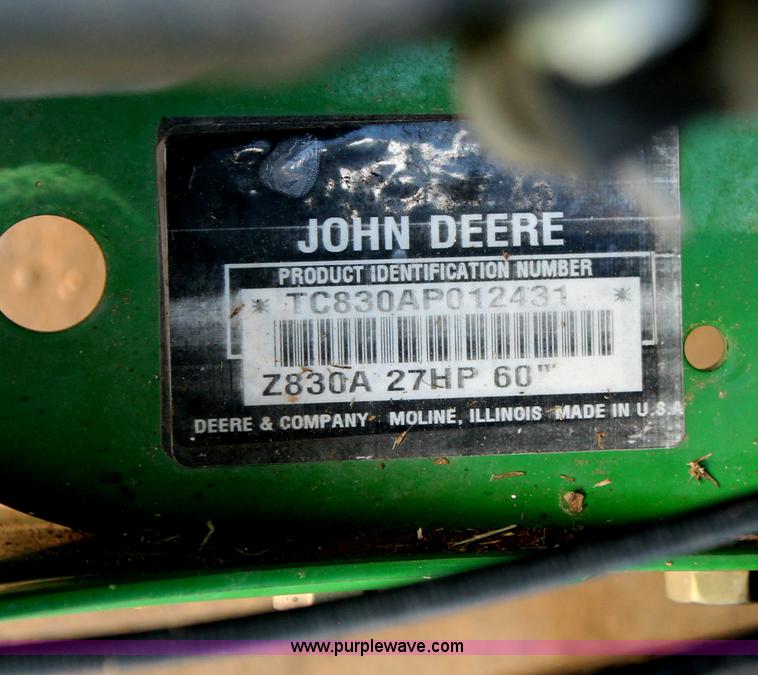 image for item H5663 John Deere Z830A ZTR lawn mower