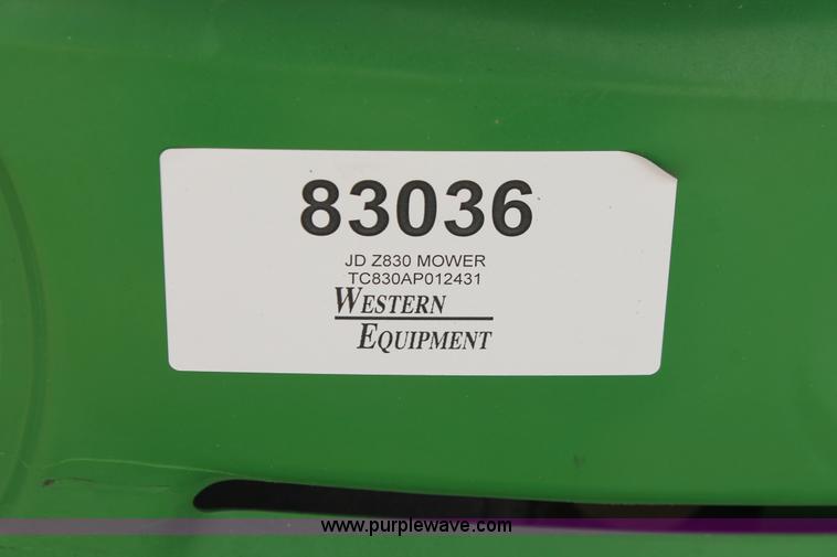 image for item H5663 John Deere Z830A ZTR lawn mower