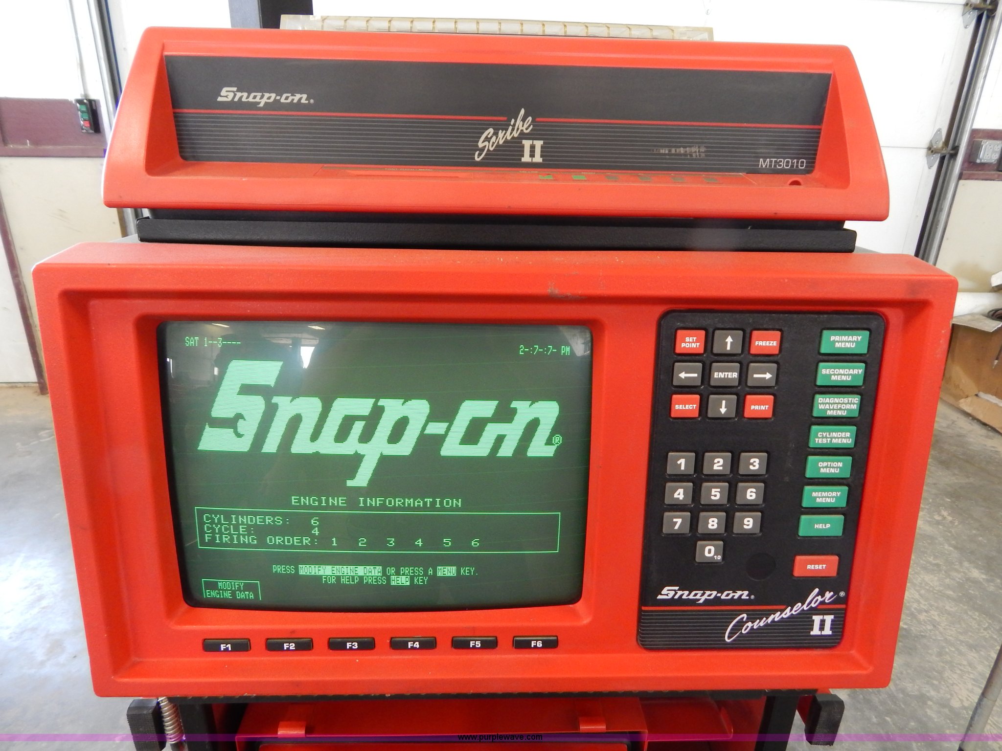 SnapOn MT3000A digital oscilloscope in Centerview, MO Item H3404 sold Purple Wave