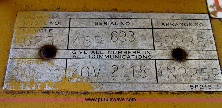 image for item B4910 1975 Caterpillar 623B elevating scraper