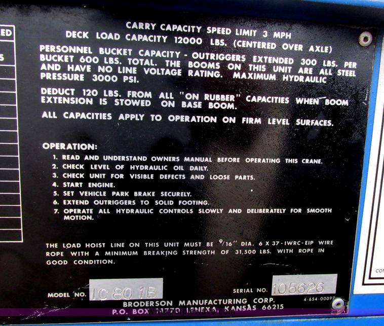 image for item F4879 Broderson IC801B carry deck crane