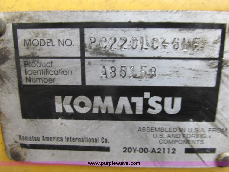 image for item F4880 2000 Komatsu PC220LC-6LE excavator