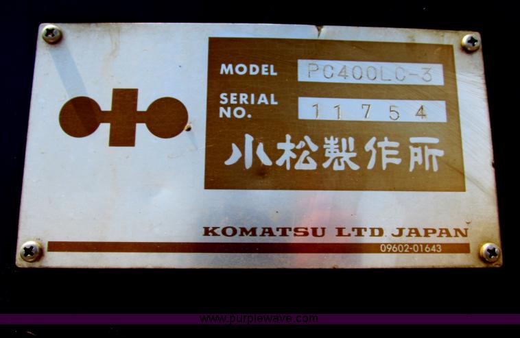 image for item F4894 1990 Komatsu PC400LC-3 excavator