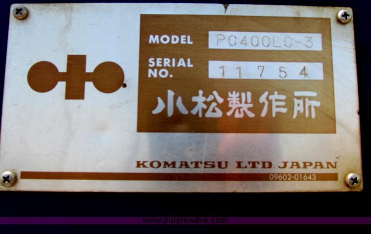 image for item F4894 1990 Komatsu PC400LC-3 excavator