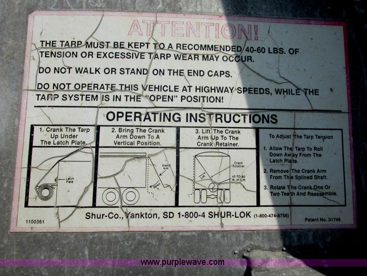 image for item F7380 1992 Mate semi-frameless 26' aluminum end dump trailer