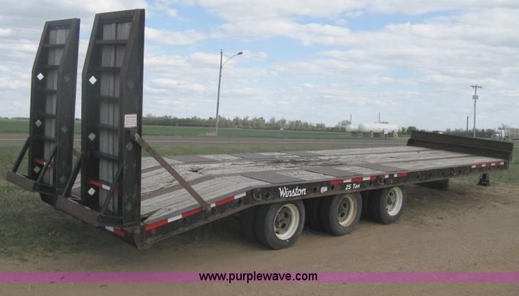 image for item G8290 2007 Winston flatbed equipment trailer