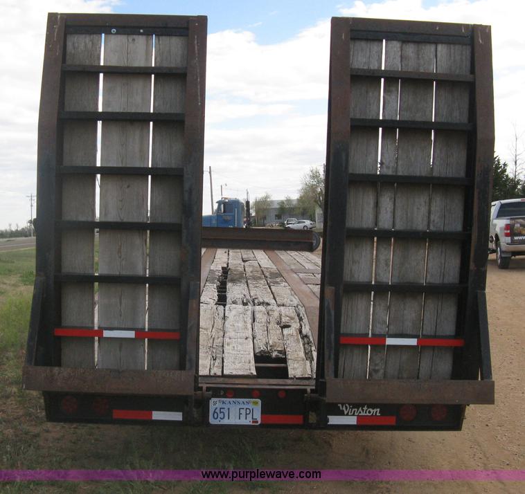 image for item G8290 2007 Winston flatbed equipment trailer