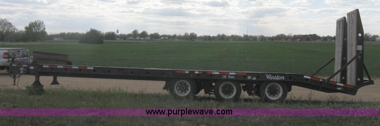 image for item G8290 2007 Winston flatbed equipment trailer