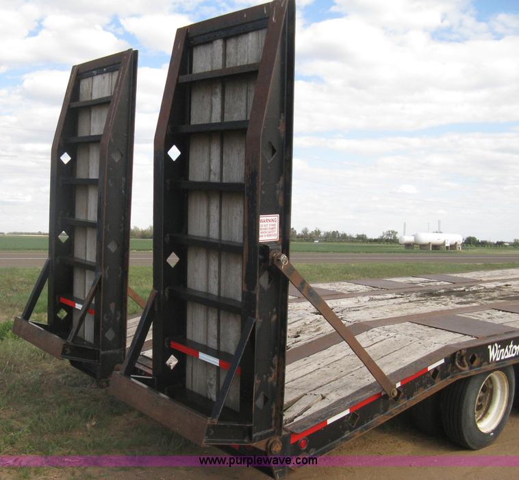 image for item G8290 2007 Winston flatbed equipment trailer