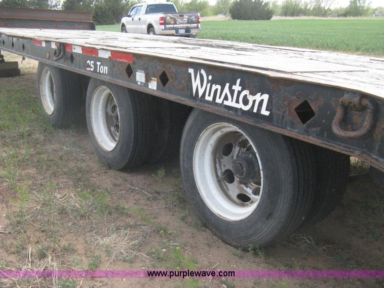 image for item G8290 2007 Winston flatbed equipment trailer