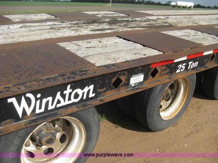 image for item G8290 2007 Winston flatbed equipment trailer
