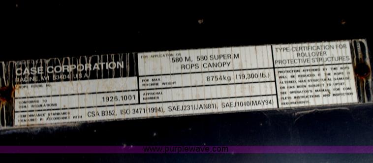 image for item H2090 2001 Case 580M backhoe