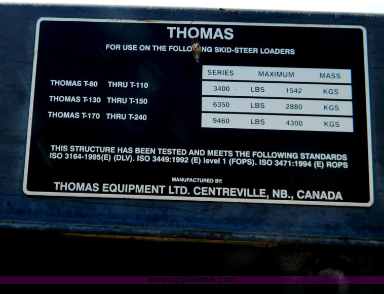 image for item H2476 Thomas B103/2200 skid steer